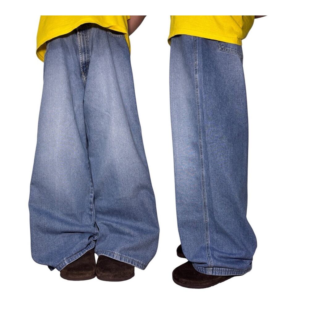 Y2k BAGGY Fit Jeans Mens Todd Oldham 35x28 skater Wide Leg Type